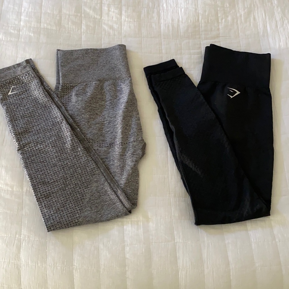 Gymshark Vital Leggings | Black & Grey Bundle